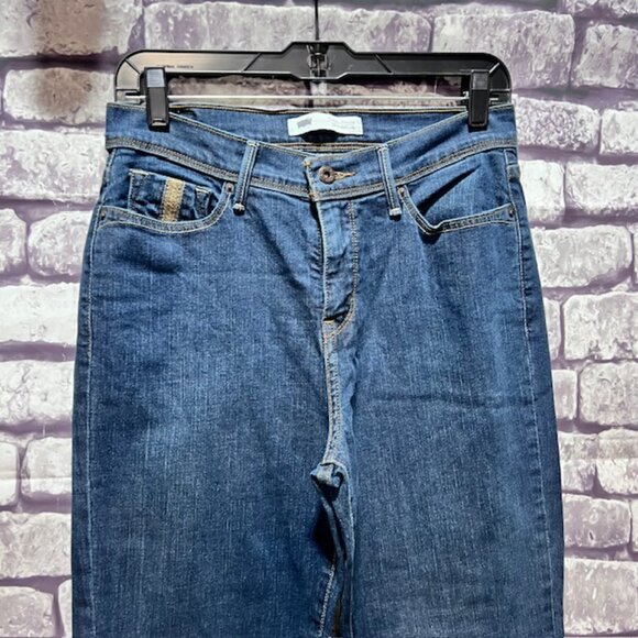 Levis Blue Perfectly Slimming Jeans Size 10 - Picture 2 of 8
